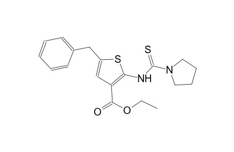 ethyl 5-benzyl-2-[(1-pyrrolidinylcarbothioyl)amino]-3-thiophenecarboxylate