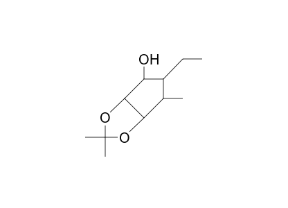 1r 2r 3s 4r 5r 1 Ethyl 5 Hydroxy 3 4 Isopropylidenedioxy 2 Methyl Cyclopentane Spectrabase