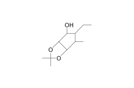 (1R,2R,3S,4R,5R)-1-Ethyl-5-hydroxy-3,4-isopropylidenedioxy-2-methyl-cyclopentane