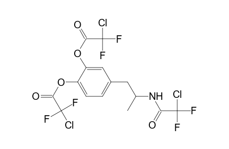 Acetic acid, chlorodifluoro-, 4-[2-[(chlorodifluoroacetyl)amino]propyl]-1,2-phenylene ester, (.+-.)-