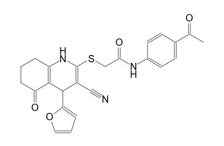 acetamide, N-(4-acetylphenyl)-2-[[3-cyano-4-(2-furanyl)-1,4,5,6,7,8-hexahydro-5-oxo-2-quinolinyl]thio]-