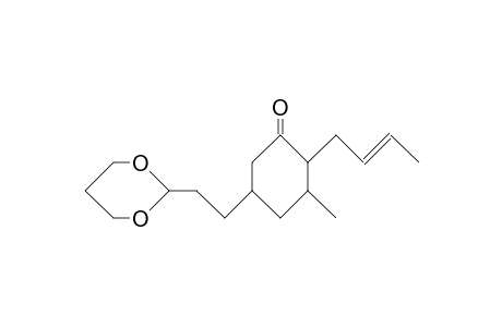 2-(trans-But-2-en-1-yl)-5-(2-[1,3-dioxan-2-yl]-ethyl)-3-methyl-cyclohexanone