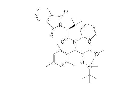 (2R,3S)-2-(tert-Butyl-dimethyl-silanyloxy)-3-{[(S)-2-(1,3-dioxo-1,3-dihydro-isoindol-2-yl)-3,3-dimethyl-butyryl]-phenyl-amino}-3-(2,4,6-trimethyl-phenyl)-propionic acid methylester