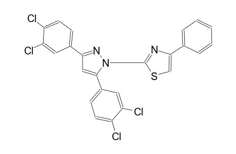 2-[3,5-bis(3,4-dichlorophenyl)-1H-pyrazol-1-yl]-4-phenyl-1,3-thiazole