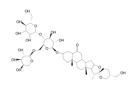 3beta,27-DIHYDROXY-(25S)-5alpha-SPIROSTAN-6-ONE 3-O-beta-D-GLUCOPYRANOSYL-(1-4)-O-(alpha-L-ARABINOPYRANOSYL-(1-6))-beta-D-GLUCOPYRANOSIDE