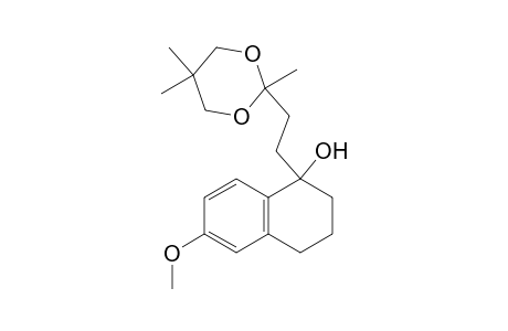 1-Naphthalenol, 1,2,3,4-tetrahydro-6-methoxy-1-[2-(2,5,5-trimethyl-1,3-dioxan-2-yl)ethyl]-