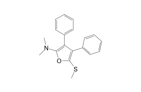 2-Furanamine, N,N-dimethyl-5-(methylthio)-3,4-diphenyl-