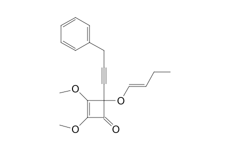 2-Cyclobuten-1-one, 4-(2-butenyloxy)-2,3-dimethoxy-4-(3-phenyl-1-propynyl)-, (E)-