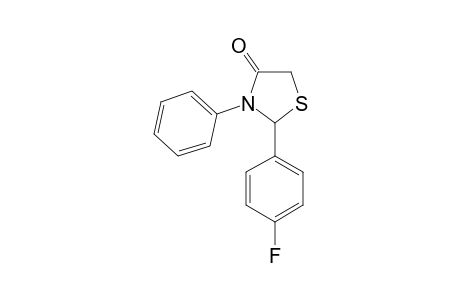 2-(4-FLUOROPHENYL)-3-PHENYLTHIAZOLIDIN-4-ONE