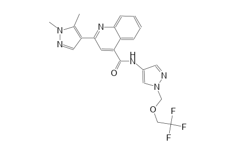 2-(1,5-dimethyl-1H-pyrazol-4-yl)-N-{1-[(2,2,2-trifluoroethoxy)methyl]-1H-pyrazol-4-yl}-4-quinolinecarboxamide