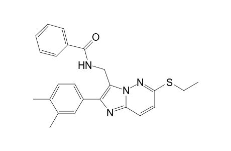 N-[[2-(3,4-dimethylphenyl)-6-(ethylthio)-3-imidazo[1,2-b]pyridazinyl]methyl]benzamide