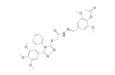 acetic acid, [[4-phenyl-5-(3,4,5-trimethoxyphenyl)-4H-1,2,4-triazol-3-yl]thio]-, 2-[(E)-[4-(acetyloxy)-3,5-dimethoxyphenyl]methylidene]hydrazide