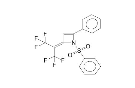 1-BENZENESULPHONYL-2-PHENYL-4-HEXAFLUOROISOPROPYLIDENAZETINE-2