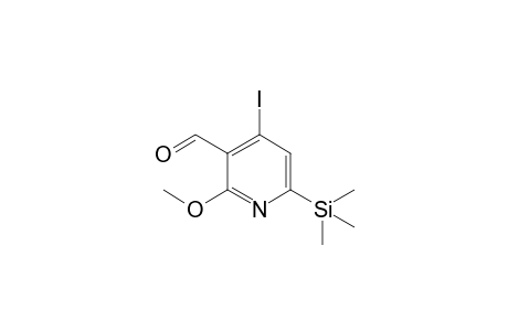 4-iodanyl-2-methoxy-6-trimethylsilyl-pyridine-3-carbaldehyde