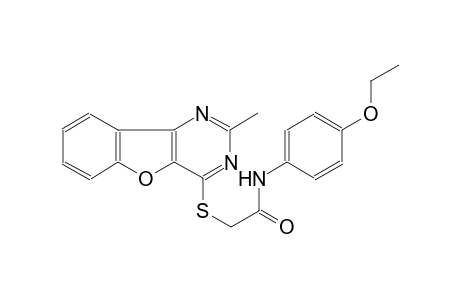 N-(4-ethoxyphenyl)-2-[(2-methyl[1]benzofuro[3,2-d]pyrimidin-4-yl)sulfanyl]acetamide