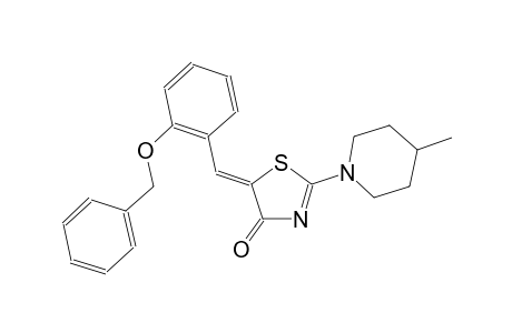 (5Z)-5-[2-(benzyloxy)benzylidene]-2-(4-methyl-1-piperidinyl)-1,3-thiazol-4(5H)-one