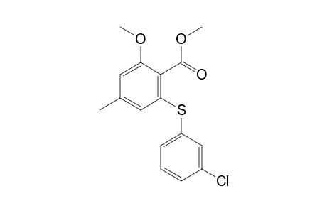 Methyl 2-methoxy-4-methyl-6-(3-chlorophenylsulfanyl)-benzoate