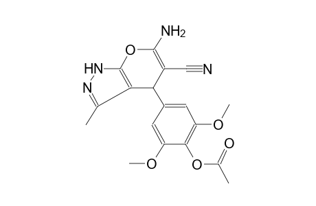 pyrano[2,3-c]pyrazole-5-carbonitrile, 4-[4-(acetyloxy)-3,5-dimethoxyphenyl]-6-amino-1,4-dihydro-3-methyl-