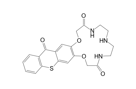 5,6,7,8,9,10-Hexahydro-2H,20H-thioxantheno[2,3-b]-(1,4-dioxa-7,10,13-triaza)cyclopentadecene-3,11,20(4H,12H)-trione