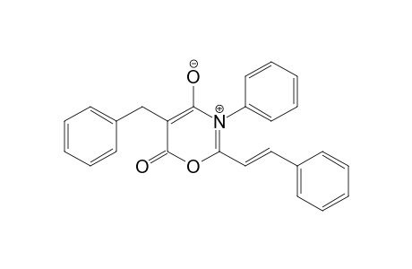 4-Oxidanylidene-3-phenyl-2-[(E)-2-phenylethenyl]-5-(phenylmethyl)-1,3-oxazin-3-ium-6-olate