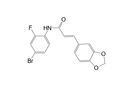 (2E)-3-(1,3-benzodioxol-5-yl)-N-(4-bromo-2-fluorophenyl)-2-propenamide