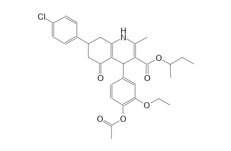 sec-butyl 4-[4-(acetyloxy)-3-ethoxyphenyl]-7-(4-chlorophenyl)-2-methyl-5-oxo-1,4,5,6,7,8-hexahydro-3-quinolinecarboxylate