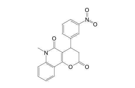 2H-Pyrano[3,2-c]quinoline-2,5(3H)-dione, 4,6-dihydro-6-methyl-4-(3-nitrophenyl)-