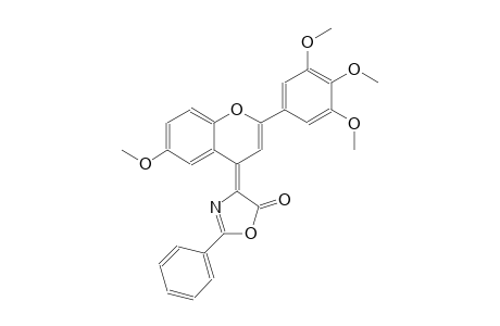 (4Z)-4-[6-methoxy-2-(3,4,5-trimethoxyphenyl)-4H-chromen-4-ylidene]-2-phenyl-1,3-oxazol-5(4H)-one
