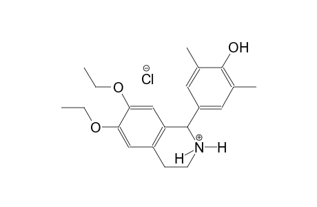 isoquinolinium, 6,7-diethoxy-1,2,3,4-tetrahydro-1-(4-hydroxy-3,5-dimethylphenyl)-, chloride