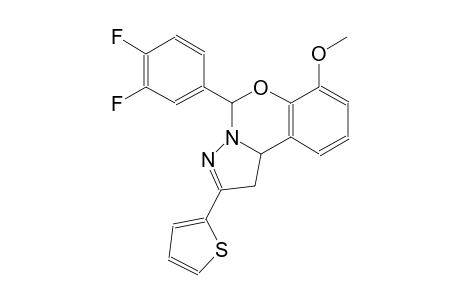 pyrazolo[1,5-c][1,3]benzoxazine, 5-(3,4-difluorophenyl)-1,10b-dihydro-7-methoxy-2-(2-thienyl)-