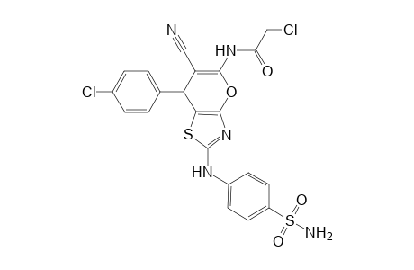 2-Chloro-N-(7-(4-chlorophenyl)-6-cyano-2-(4-sulfamoylphenylamino)-7H- thiazolo[4,5-b]pyrane-5-yl)acetamide