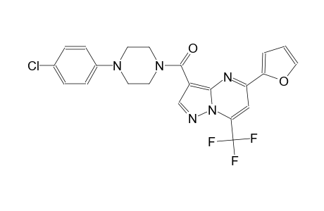 3-{[4-(4-chlorophenyl)-1-piperazinyl]carbonyl}-5-(2-furyl)-7-(trifluoromethyl)pyrazolo[1,5-a]pyrimidine