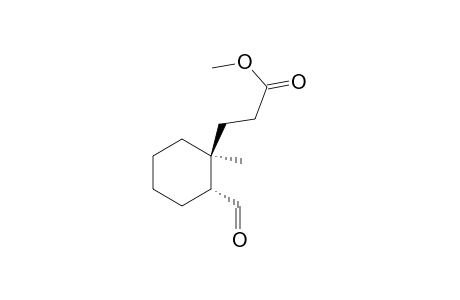 Cyclohexanepropanoic acid, 2-formyl-1-methyl-, methyl ester, trans-(.+-.)-