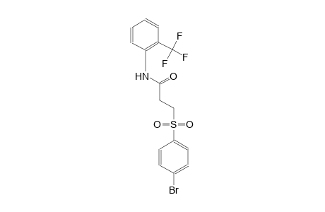 3-[(4-bromophenyl)sulfonyl]-N-[2-(trifluoromethyl)phenyl]propanamide