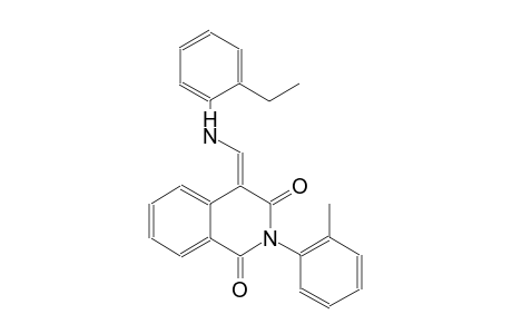 1,3(2H,4H)-isoquinolinedione, 4-[[(2-ethylphenyl)amino]methylene]-2-(2-methylphenyl)-, (4E)-