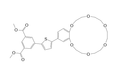 5-[5-(2,5,8,11,14,17-hexaoxabicyclo[16.4.0]docosa-1(18),19,21-trien-20-yl)-2-thienyl]benzene-1,3-dicarboxylic acid dimethyl ester