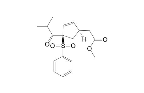 Methyl [(1S*,4R*)-4-benzenesulfonyl-4-(2-methylpropanoyl)-2-cyclopenten-1-yl]acetate