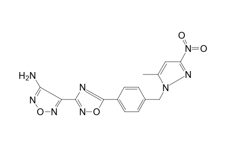 4-(5-{4-[(5-methyl-3-nitro-1H-pyrazol-1-yl)methyl]phenyl}-1,2,4-oxadiazol-3-yl)-1,2,5-oxadiazol-3-amine
