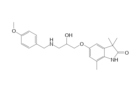 5-[2-hydroxy-3-(p-anisylamino)propoxy]-3,3,7-trimethyl-oxindole