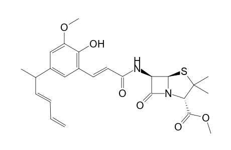 Methyl 6-[3-[2-Hydroxy-3-methoy-5-(hexa-3,5-dien-2-yl)phenyl]acrylamino]penicillanoate