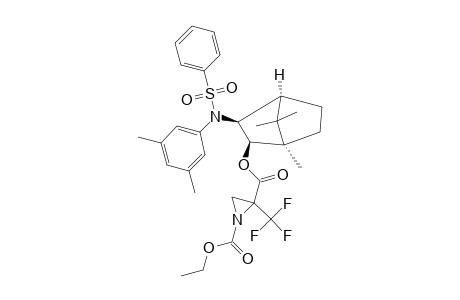 (+)-1-ETHYL-2-(1R,2S,3R)-3-[N-PHENYLSULFONYL-N-(3,5-DIMETHYLPHENYL)-AMINO]-2-BORNANYL-2-(TRIFLUOROMETHYL)-AZIRIDINE-1,2-DICARBOXYLATE;MAJOR-ISOMER