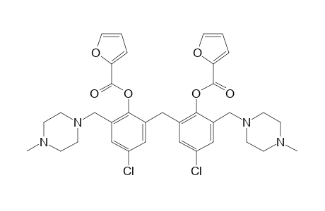 6,6'-methylenebis[4-chloro-alpha-(4-methyl-1-piperazinyl)-o-cresol], di-furoate