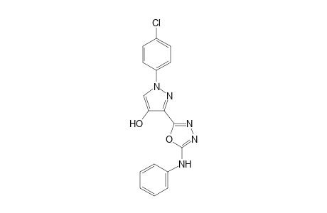5-(1-(4-Chlorophenyl)-4-hydroxy-1H-pyrazol-3-yl)-2-phenylamino-1,3,4-oxadiazole