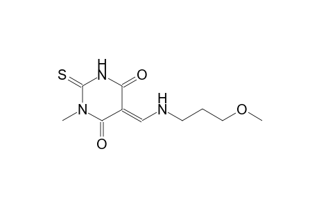 (5E)-5-{[(3-methoxypropyl)amino]methylene}-1-methyl-2-thioxodihydro-4,6(1H,5H)-pyrimidinedione