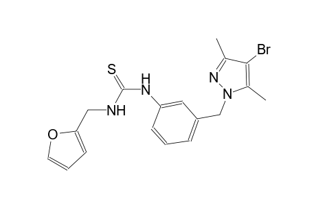 N-{3-[(4-bromo-3,5-dimethyl-1H-pyrazol-1-yl)methyl]phenyl}-N'-(2-furylmethyl)thiourea