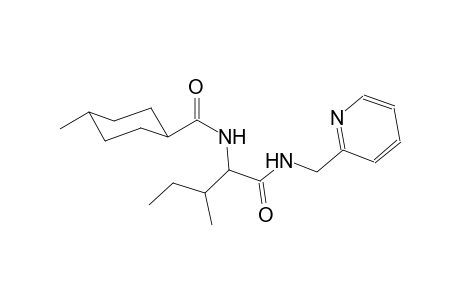 cyclohexanecarboxamide, 4-methyl-N-[2-methyl-1-[[(2-pyridinylmethyl)amino]carbonyl]butyl]-
