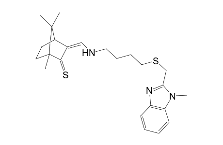 2-[{4'-[(2''-Thioxobornan-1''-yl)methyleneamino]butylthio}methyl]-1-methylbenzo-(1,3)-imidazole