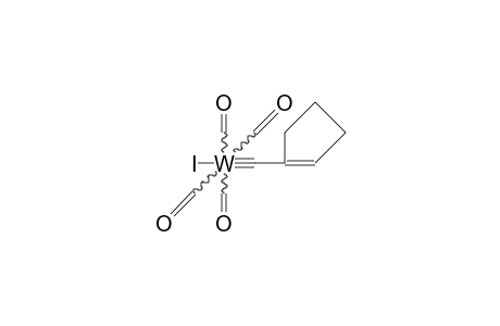 trans-Tetracarbonyl-(1-cyclopentenyl-carbyne)-iodo-tungsten