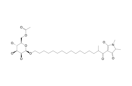 EPICOCCAMIDE_C;5-HYDROXY-1,2-DIMETHYL-4-[2-METHYL-16-(6-O-ACETYL-BETA-D-MANNOPYRANOSYL)-HEXADECANOYL]-1-H-PYRROL-3-(2-H)-ONE