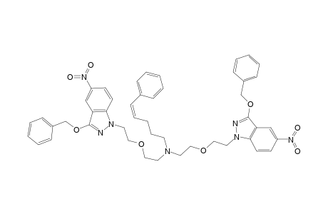 (E/Z)-N,N-Bis[5-(3-benzyloxy-5-nitro-1H-indazole-1-yl)-3-oxapentyl]-5-phenyl-4-pentenamine